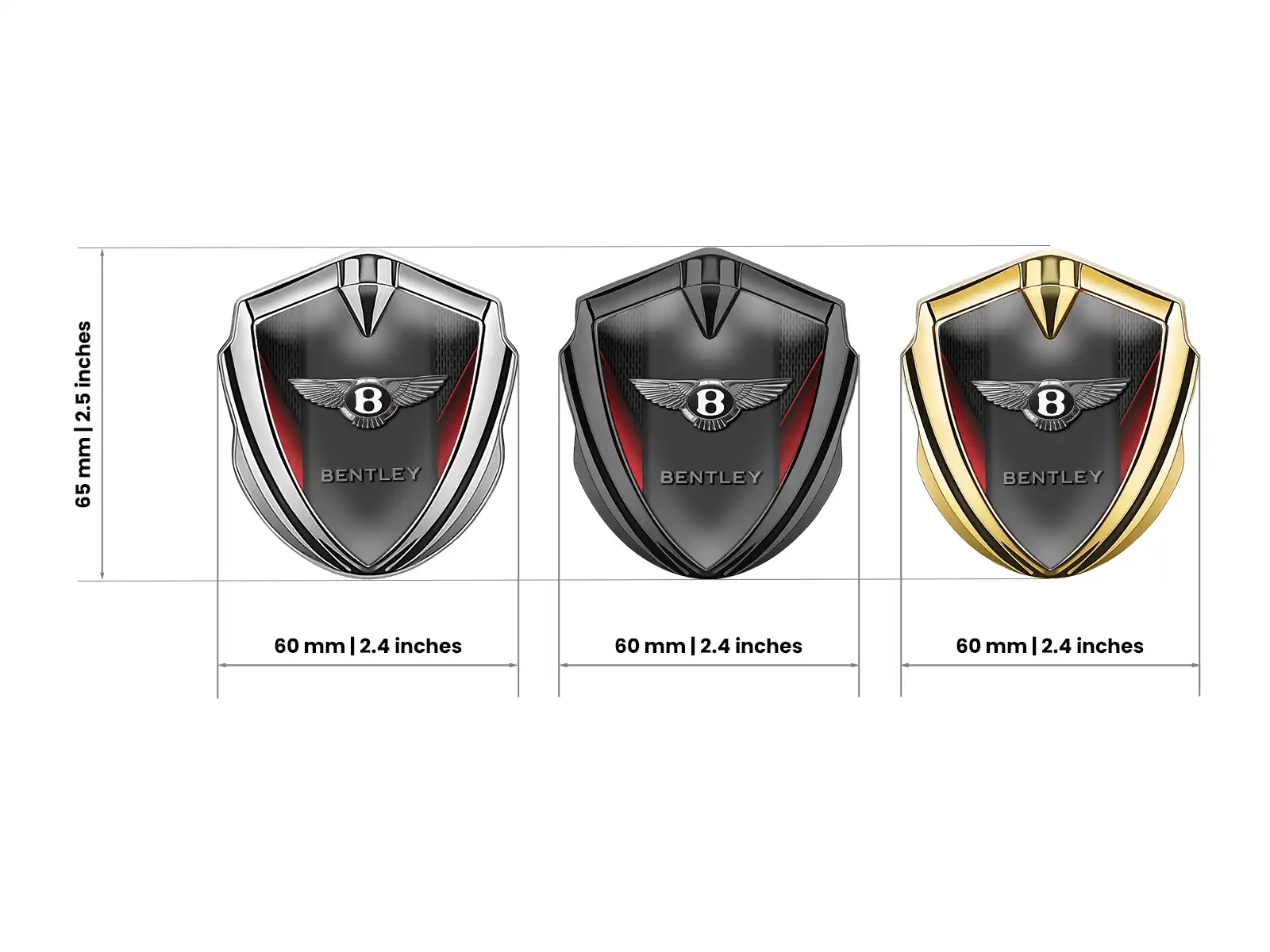 Bentley Metal Domed Emblem Durable Stylish Shape